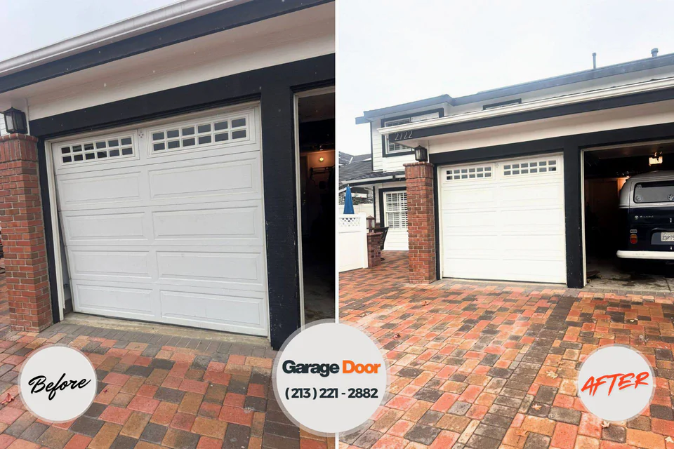 Before and after: garage door repair West Union, WV